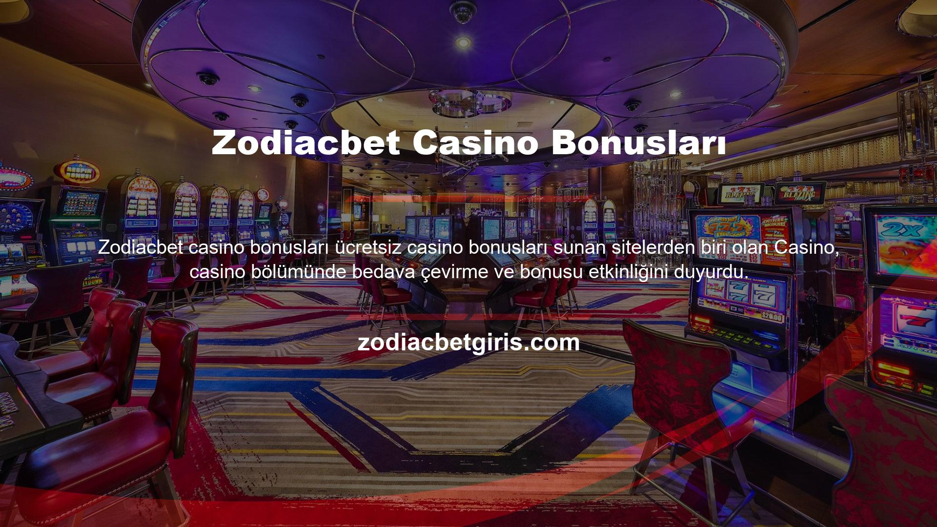 Zodiacbet Online Casino bölümündeki promosyonlarınızı, özellikle Zodiacbet bonusu olmak üzere slot oyunları için de kullanabilirsiniz